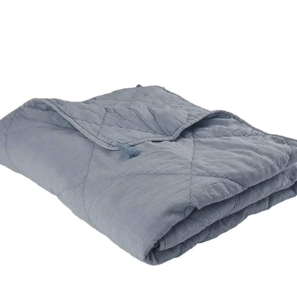 Pomegranate Inc Cadet Blue Cotton Throw Outlet