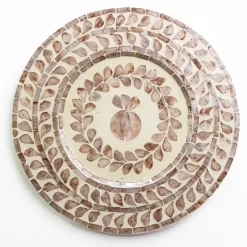 Pomegranate Inc Capiz Shell Pomegranate Charger Taupe | Set of 4 Online