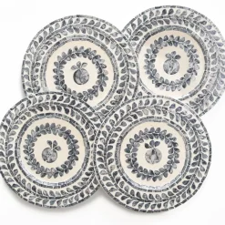 Pomegranate Inc Capiz Shell Pomegranate Charger Slate | Set of 4 Clearance