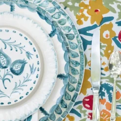 Pomegranate Inc Capiz Shell Pomegranate Charger Teal | Set of 4 Hot