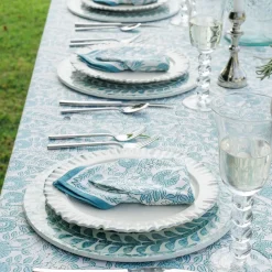 Pomegranate Inc Capiz Shell Pomegranate Charger Teal | Set of 4 Hot