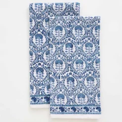Pomegranate Inc Caroline Blue Tea Towel | Set of 2 Discount