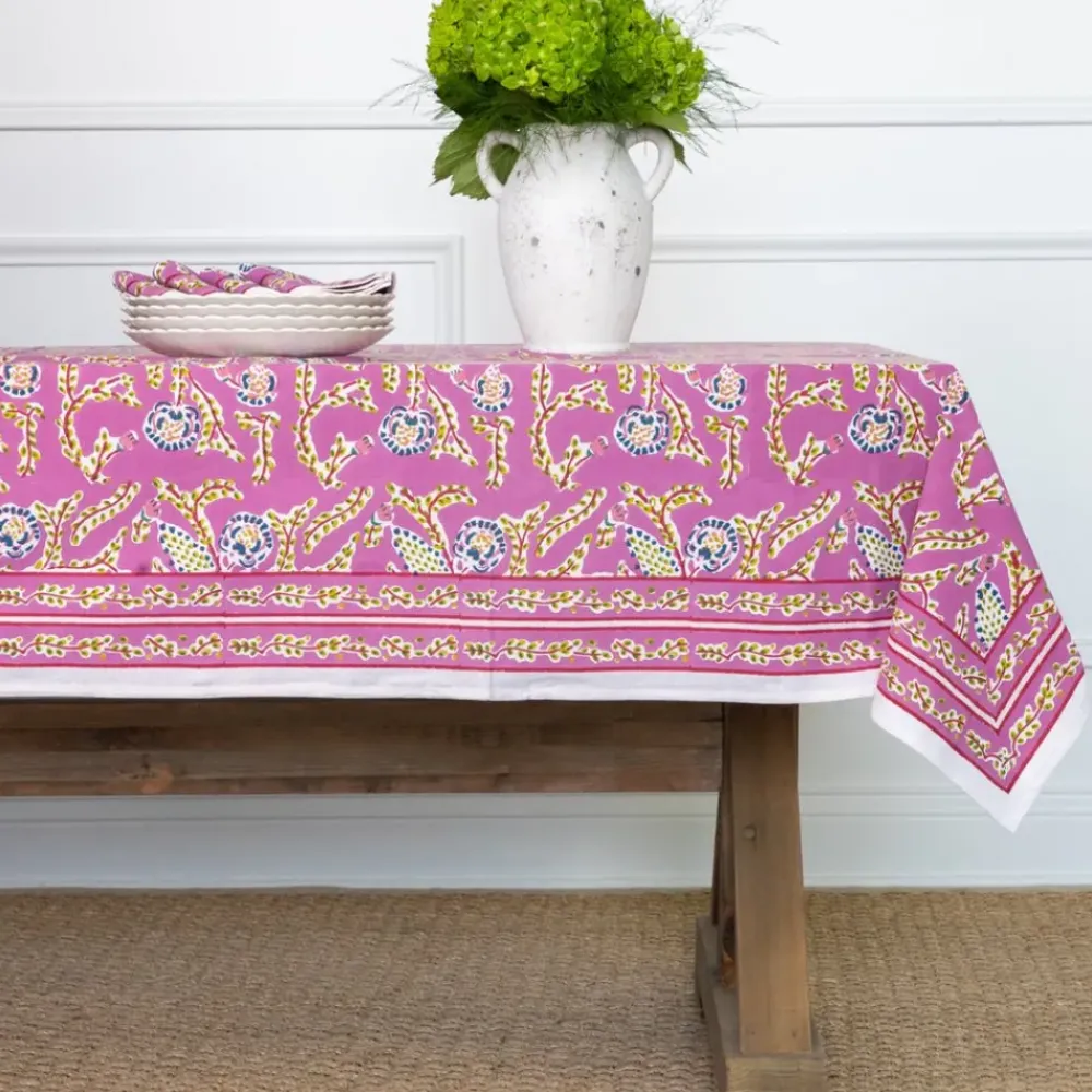 Pomegranate Inc Climbing Dahlia Lilac Tablecloth Online