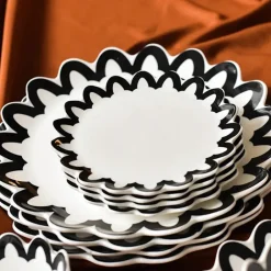 Pomegranate Inc Coton Colors Arabesque Scalloped Plate Hot