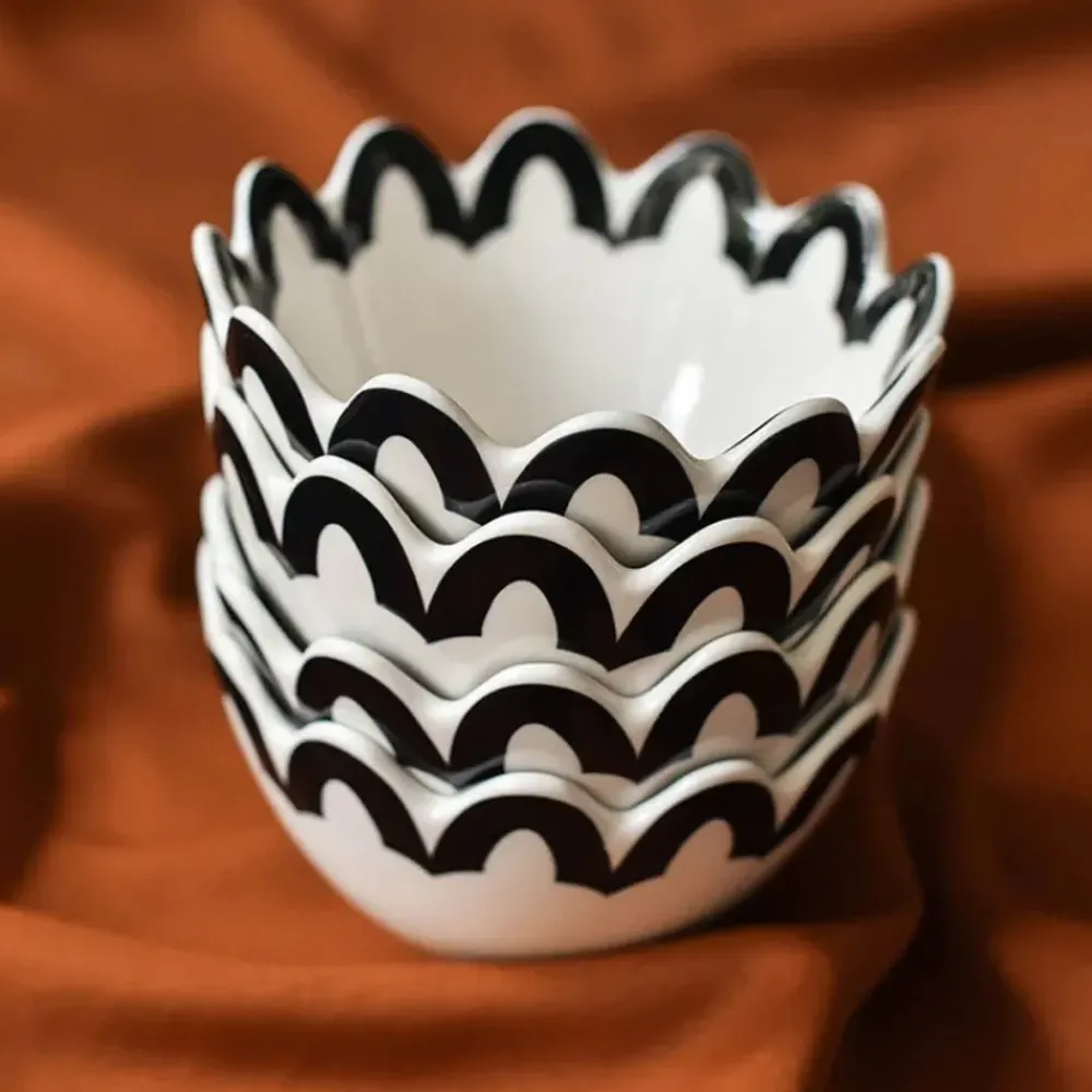 Pomegranate Inc Coton Colors Arabesque Scalloped Bowl