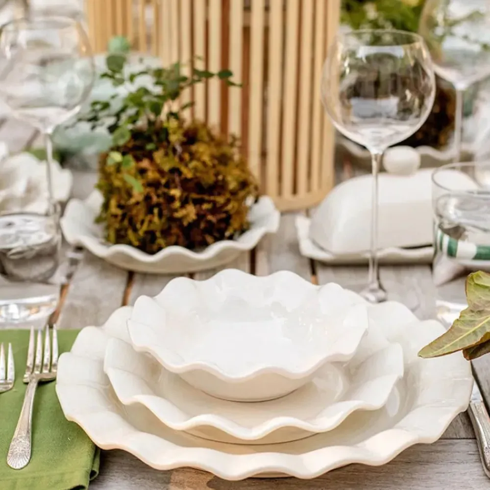 Pomegranate Inc Coton Colors Signature Ruffle Plate Discount