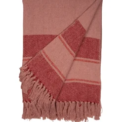 Pomegranate Inc Crimson Bold Stripe Woven Throw Hot