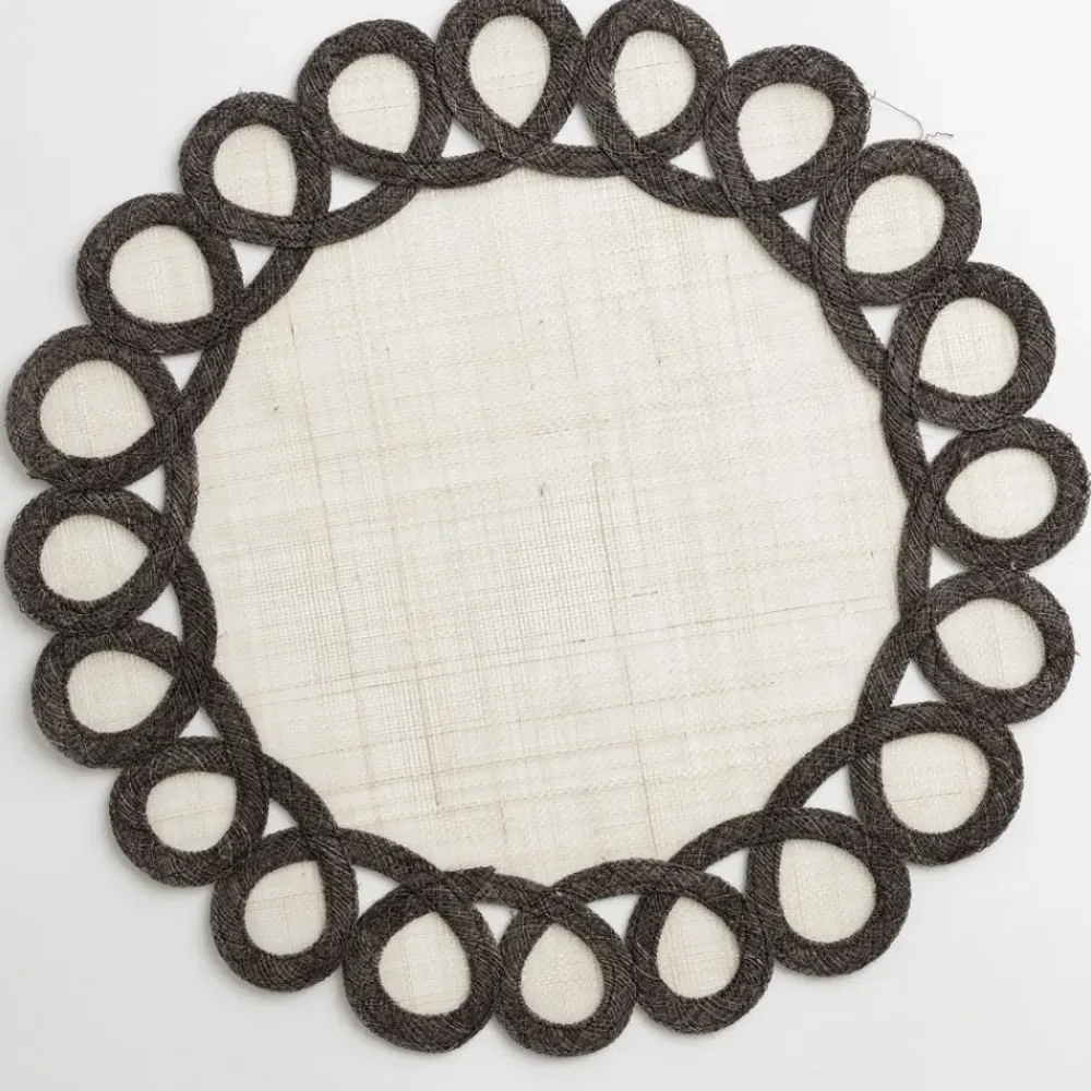 Pomegranate Inc Dark Oak Woven Doodles Placemat | Set of 4 Hot