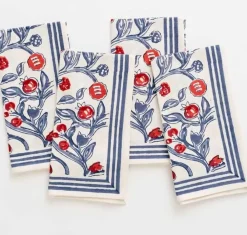 Pomegranate Inc Emma Red & Blue Napkin | Set of 4 Clearance