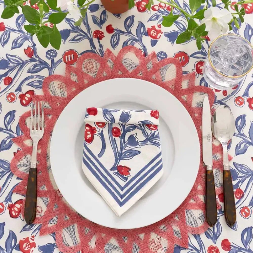 Pomegranate Inc Emma Red & Blue Napkin | Set of 4 Clearance