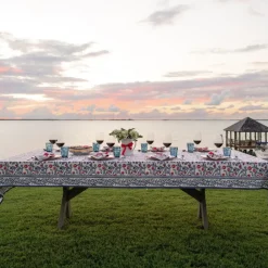 Pomegranate Inc Emma Red & Blue Tablecloth Hot