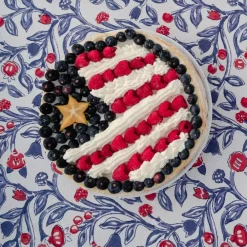 Pomegranate Inc Emma Red & Blue Tablecloth Hot