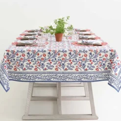 Pomegranate Inc Emma Red & Blue Tablecloth Hot