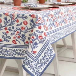 Pomegranate Inc Emma Red & Blue Tablecloth Hot