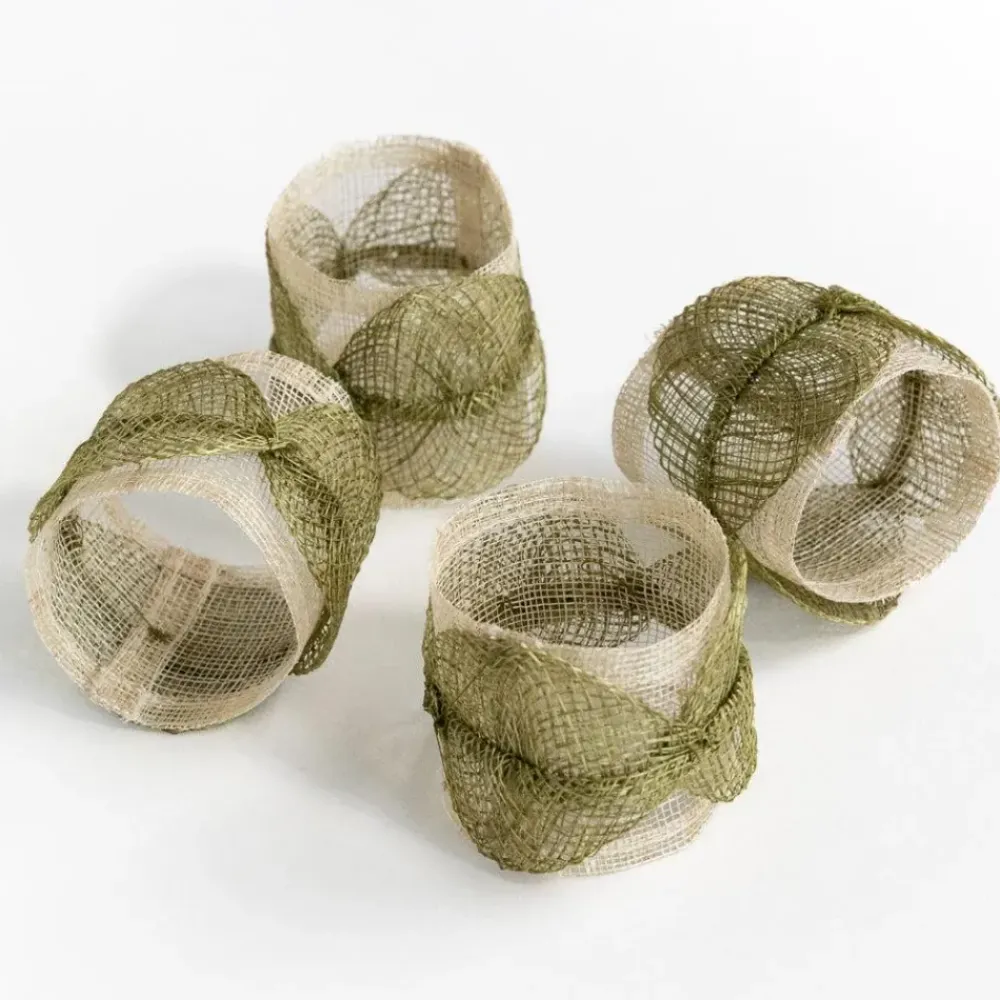 Pomegranate Inc Fern Poplar Leaf Napkin Rings | Set of 4 Outlet