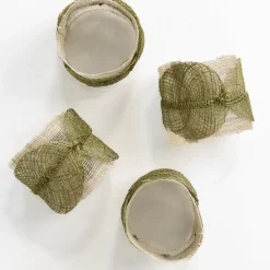 Pomegranate Inc Fern Poplar Leaf Napkin Rings | Set of 4 Outlet