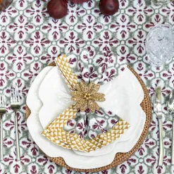 Pomegranate Inc Fleur de Lis Antique Jade Napkin | Set of 4 New