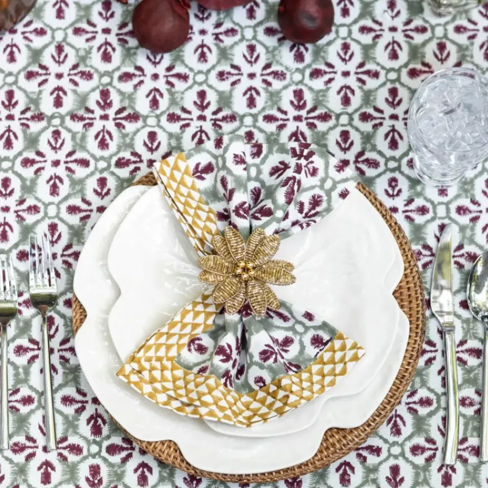 Pomegranate Inc Fleur de Lis Antique Jade Napkin | Set of 4 New
