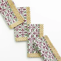 Pomegranate Inc Fleur de Lis Antique Jade Napkin | Set of 4 New