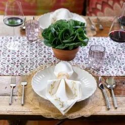 Pomegranate Inc Fleur de Lis Antique Jade Table Runner Online