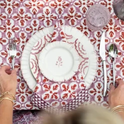 Pomegranate Inc Fleur de Lis Rose Napkin | Set of 4 Discount