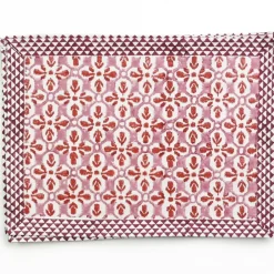 Pomegranate Inc Fleur de Lis Rose Placemat | Set of 4 Discount