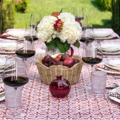 Pomegranate Inc Fleur de Lis Rose Tablecloth Hot