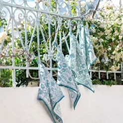 Pomegranate Inc Floral Trellis Aqua Napkin | Set of 4 Hot