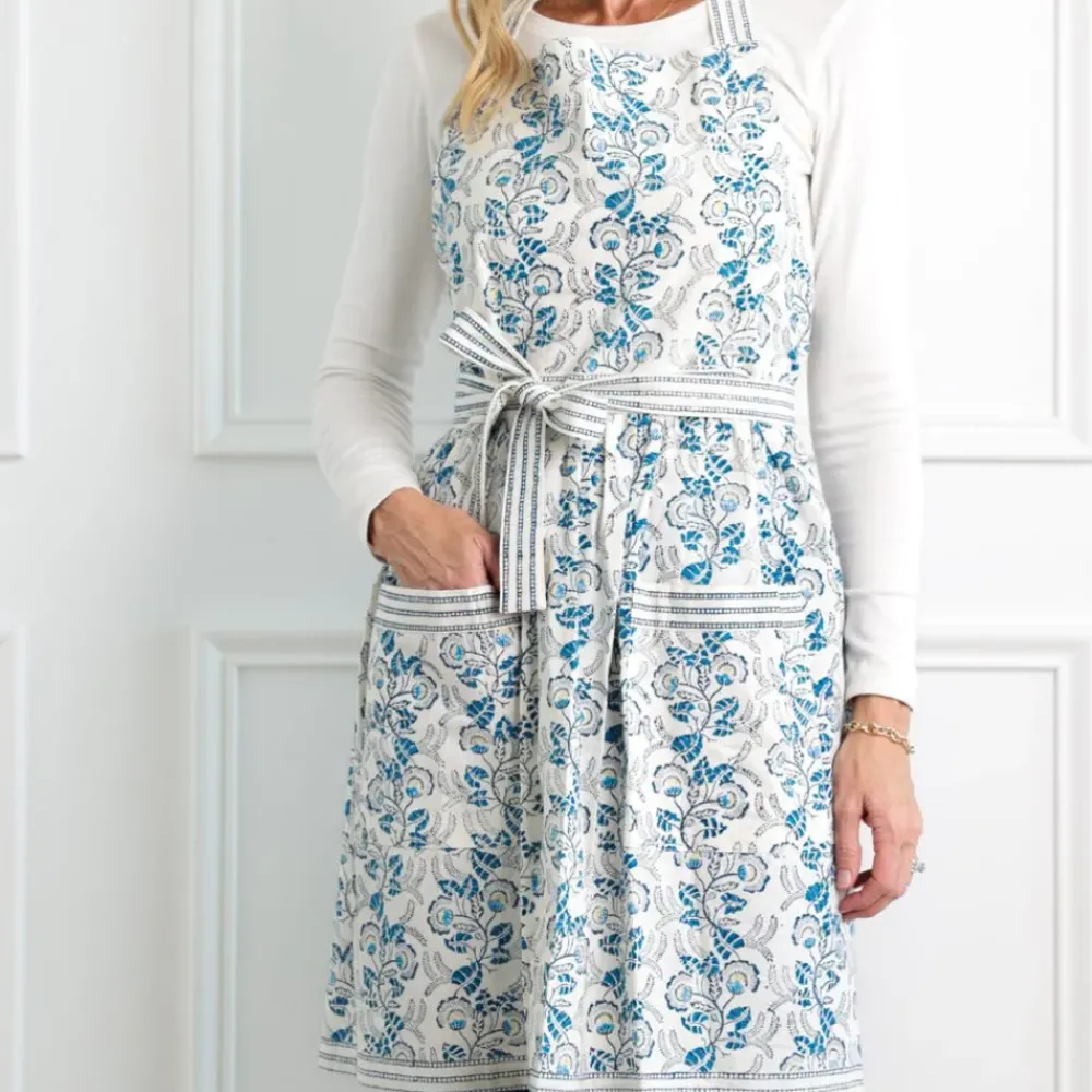 Pomegranate Inc Gardenia Vine Azure Apron Hot