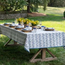 Pomegranate Inc Gardenia Vine Azure Tablecloth Sale