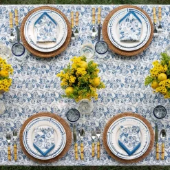 Pomegranate Inc Gardenia Vine Azure Tablecloth Sale