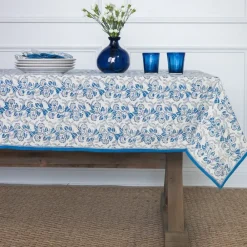 Pomegranate Inc Gardenia Vine Azure Tablecloth Sale