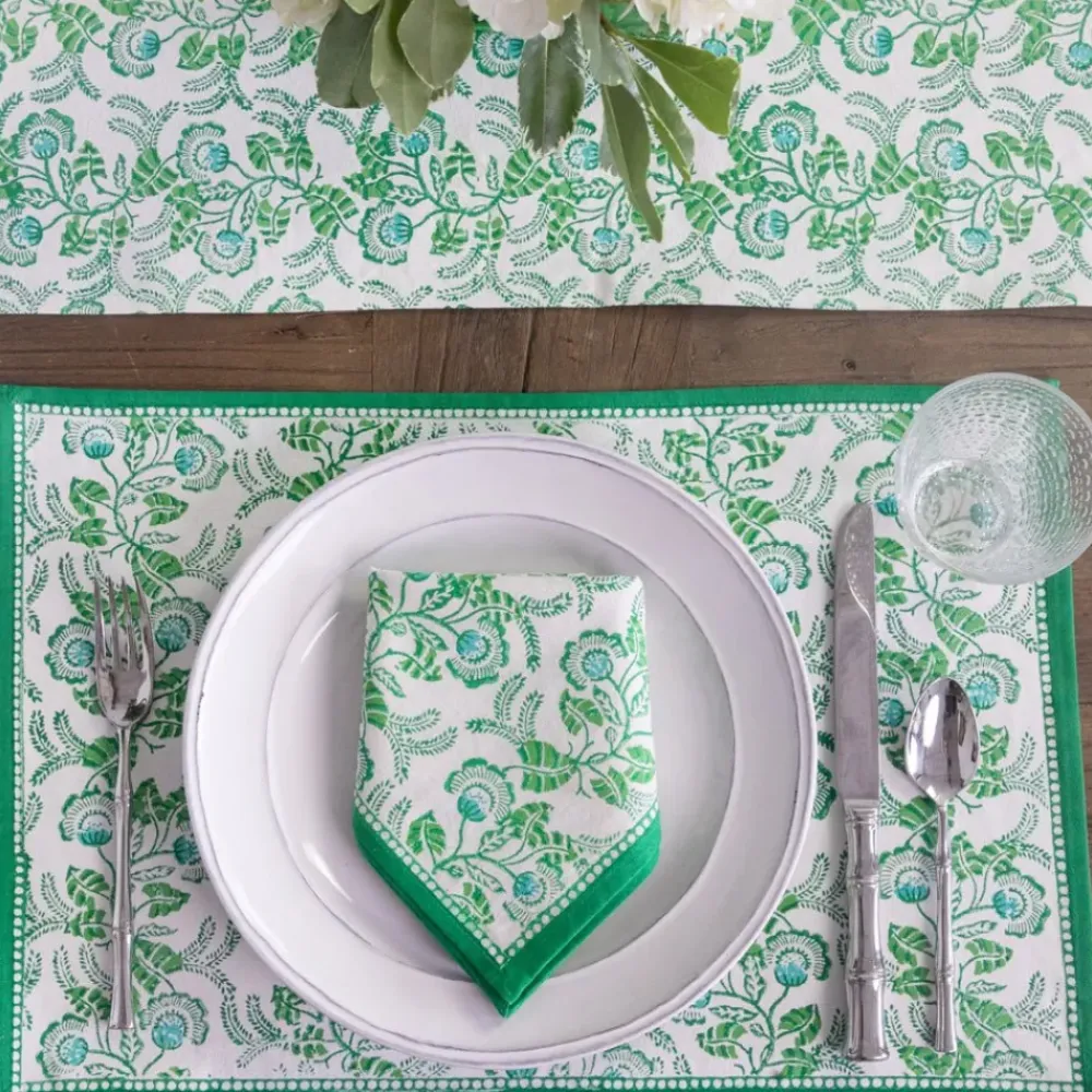 Pomegranate Inc Gardenia Vine Emerald Placemat | Set of 4 Online