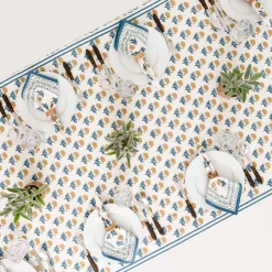 Pomegranate Inc Gaya Teal & Marigold Tablecloth Best