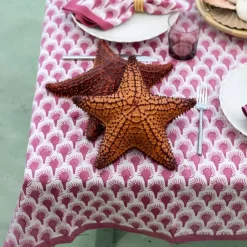 Pomegranate Inc Geo Feather Fuchsia Tablecloth Hot