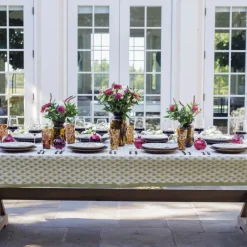 Pomegranate Inc Geo Feather Moss Tablecloth Outlet