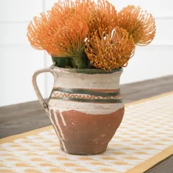 Pomegranate Inc Geo Feather Ochre Table Runner Best