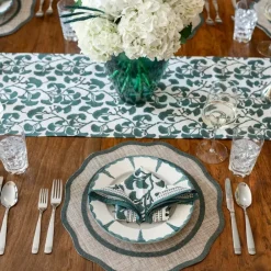 Pomegranate Inc Ginkgo Teal Table Runner Sale