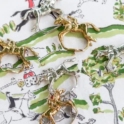 Pomegranate Inc Gold Jockey Napkin Ring | Set of 4 Outlet