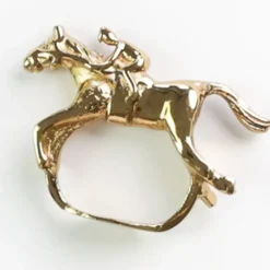 Pomegranate Inc Gold Jockey Napkin Ring | Set of 4 Outlet