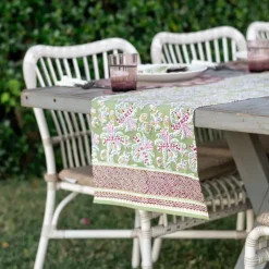 Pomegranate Inc Grecian Palm Fern & Magenta Table Runner Online