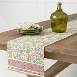 Pomegranate Inc Grecian Palm Fern & Magenta Table Runner Online
