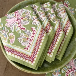 Pomegranate Inc Grecian Palm Fern & Magenta Napkin | Set of 4 Best