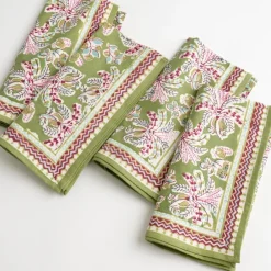 Pomegranate Inc Grecian Palm Fern & Magenta Napkin | Set of 4 Best