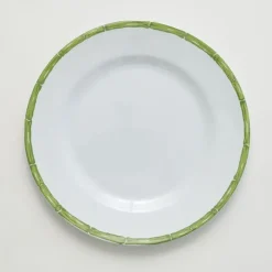 Pomegranate Inc Green Bamboo Melamine Dinner Plate | Set of 6 Clearance