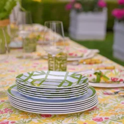 Pomegranate Inc Green Bamboo Melamine Dinner Plate | Set of 6 Clearance