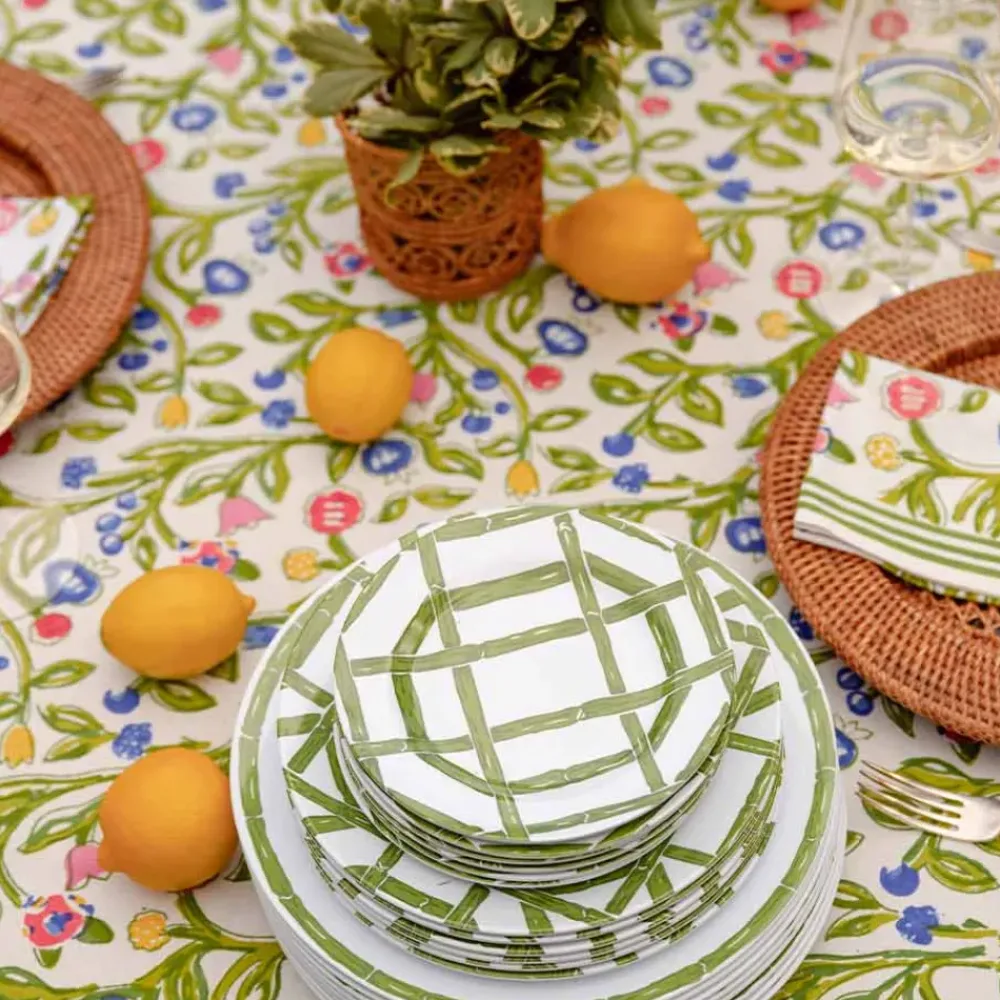 Pomegranate Inc Green Bamboo Melamine Dinner Plate | Set of 6 Clearance