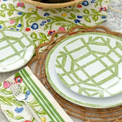 Pomegranate Inc Green Bamboo Melamine Luncheon Plate | Set of 6 Sale