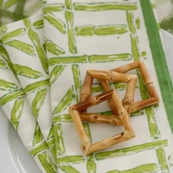 Pomegranate Inc Green Bamboo Napkin | Set of 4 New