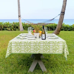 Pomegranate Inc Green Bamboo Tablecloth Clearance